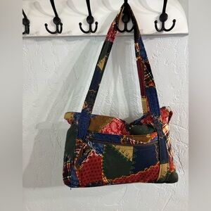 Boho Patchwork Material Shoulder Bag in Multi-Color Handmade